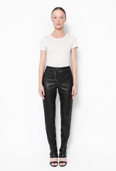                                         Leather Snap Trousers-1