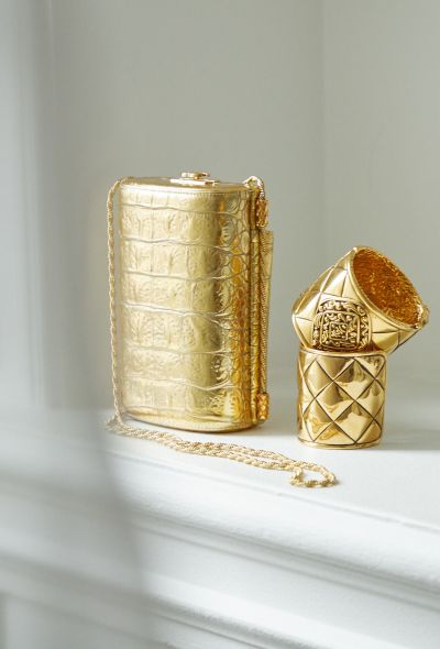 Chanel Rare Pre-Fall 2019 Gold Mini Evening Bag - 2 Chanel Rare Pre-Fall 2019 Gold Mini Evening Bag - 2
