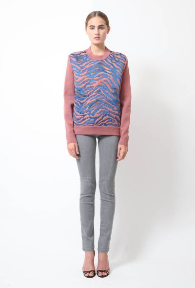                                         F/W 2012 Sculpted Pink Zebra Sweater-1