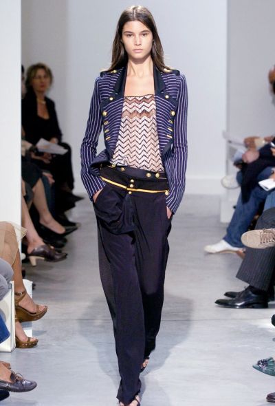 Balenciaga COLLECTOR S/S 2005 Pinstripe Nautical Jacket - 2