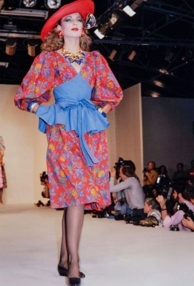                                         S/S 1983 Floral Printed Dress-2
