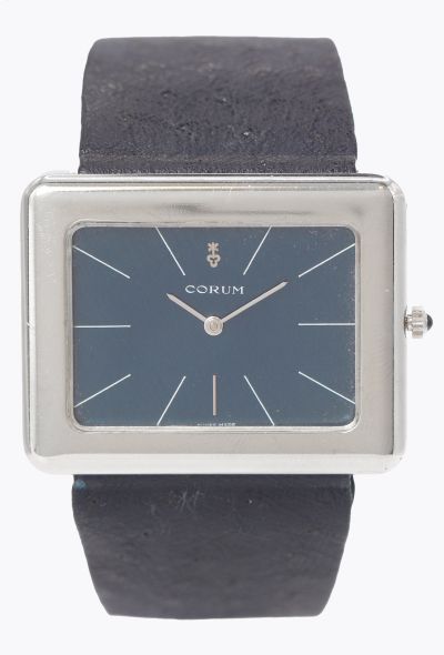 Corum Ultra Rare 1970s Jumbo TV Linen Dial Watch - 2 Corum Ultra Rare 1970s Jumbo TV Linen Dial Watch - 2