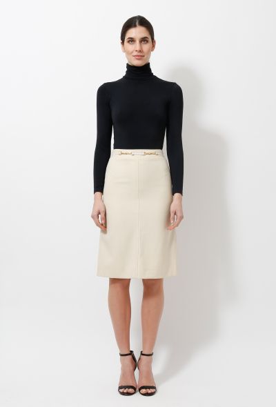                                         '70s Classic Chainlink Wool Skirt -1