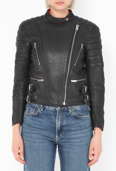 Céline Distressed Lambskin Biker Jacket - 1 Céline Distressed Lambskin Biker Jacket - 1