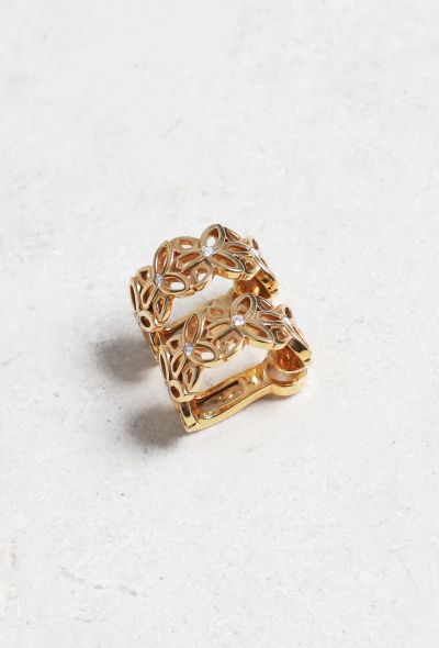 Mellerio 18k Gold & Diamond Floral Clip Earrings - 2 Mellerio 18k Gold & Diamond Floral Clip Earrings - 2