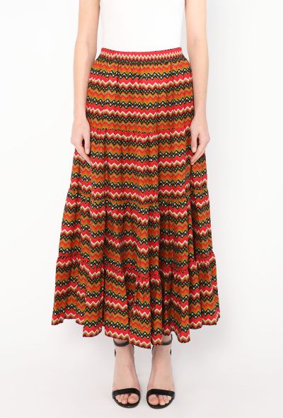 Saint Laurent Vintage Graphic Pleated Skirt - 2 Saint Laurent Vintage Graphic Pleated Skirt - 2
