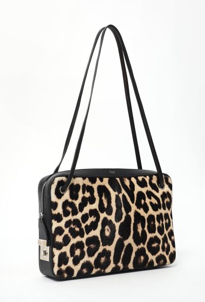 Céline Leopard Side Lock Dragonne Bag - 2