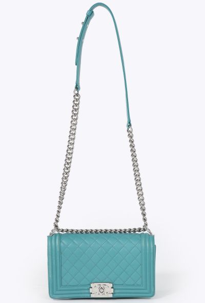 Chanel Turquoise Medium Boy Bag - 1