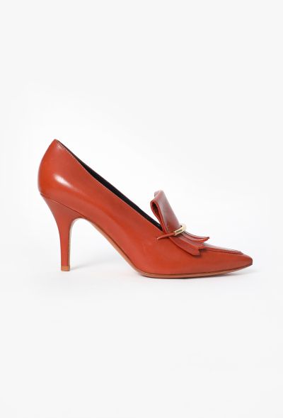 Céline Leather Fringe Pumps - 1