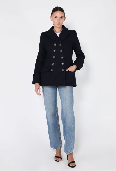Chanel Anchor-Embossed Wool Peacoat, Pre-Fall 2018 - 1
