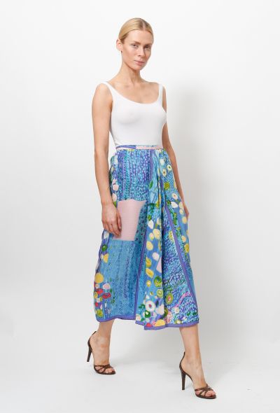                                         Water lily Print Skirt-2
