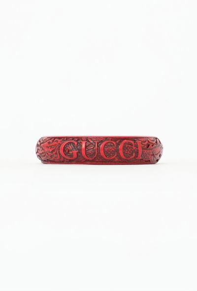 Gucci F/W 2019 Dragon Engraved Wooden Bangle - 1