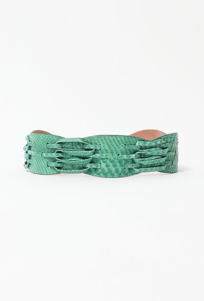 Alaïa Python Leather Corset Belt - 2
