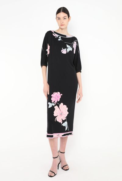 Leonard '70s Floral Silk Kaftan Dress - 2