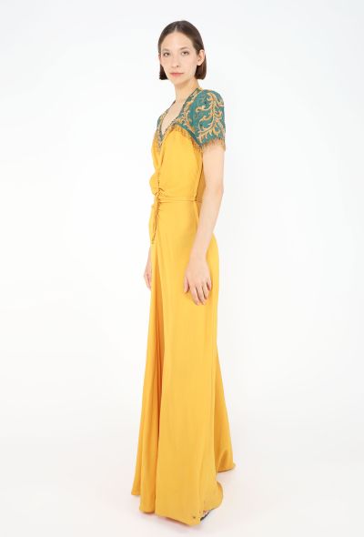 Jeanne Paquin Beaded Crêpe Gown, 1950s - 1