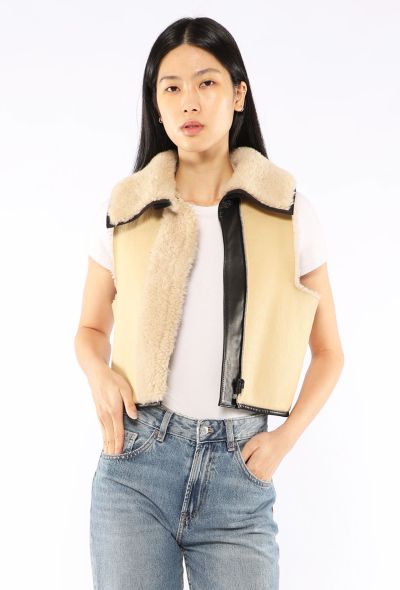 Chloé Cropped Shearling Vest - 1