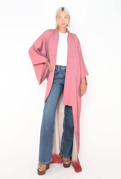 World Treasures Authentic Japanese Pink Jacquard Kimono - 1 World Treasures Authentic Japanese Pink Jacquard Kimono - 1