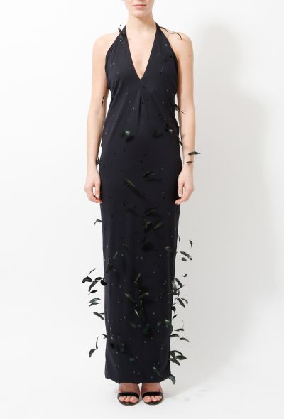                                         '90s Stephen Sprouse Feather Gown-2
