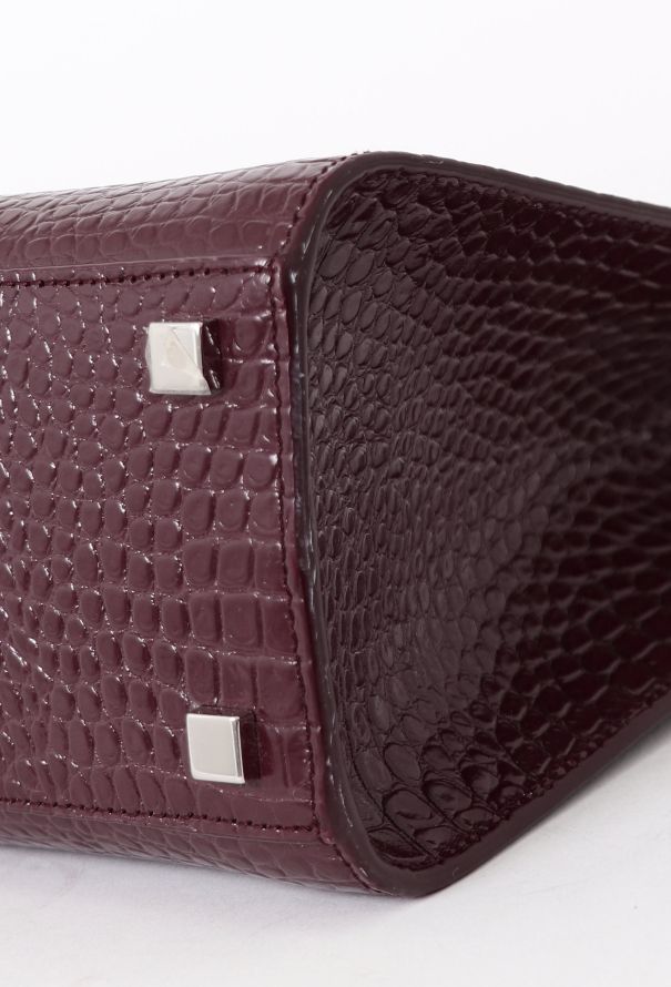 Saint Laurent Crocodile Embossed Manhattan Tote Bag - 9