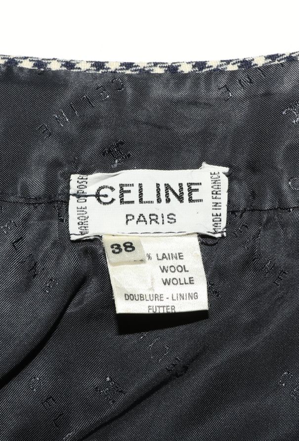 Céline '70s Triomphe Houndstooth Skirt - 4 Céline '70s Triomphe Houndstooth Skirt - 4