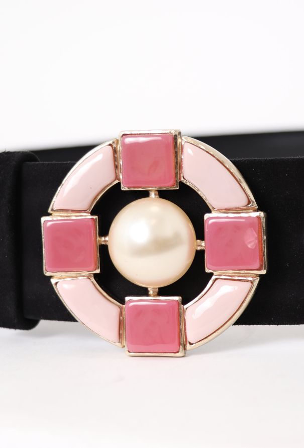 Chanel F/W 2009 Gripoix Suede Belt - 4 Chanel F/W 2009 Gripoix Suede Belt - 4