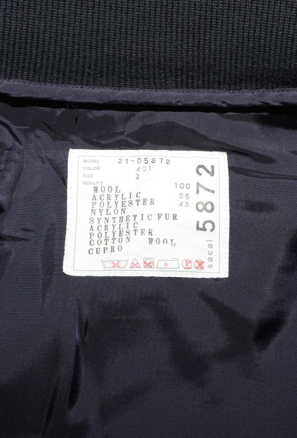 Sacai F/W 2021 Fleece Bomber Jacket - 8 Sacai F/W 2021 Fleece Bomber Jacket - 8