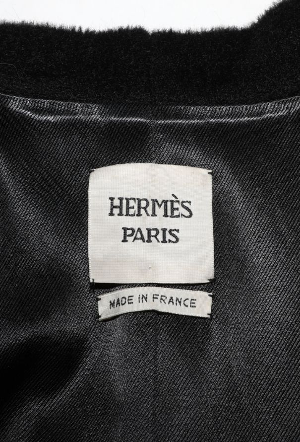 Hermès Belted Alpaca Shawl Coat, 2007 - 9