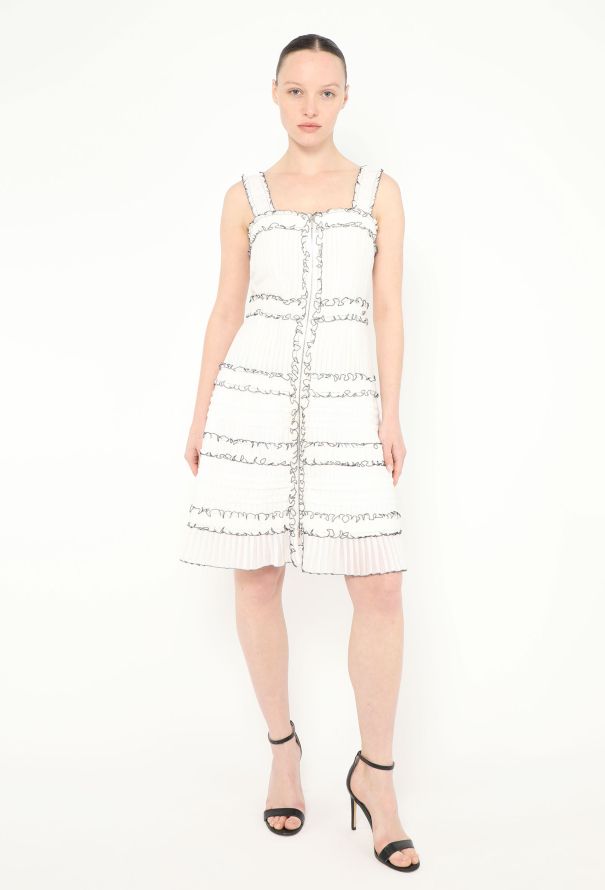 Chanel S/S 2017 Ruffled Voile Silk Dress - 3 Chanel S/S 2017 Ruffled Voile Silk Dress - 3