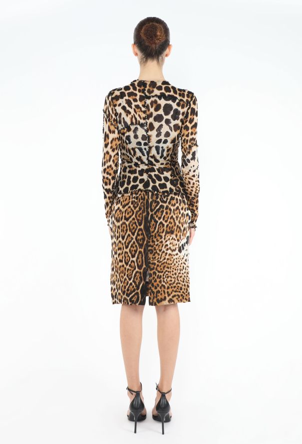 Saint Laurent ICONIC S/S 2002 Lace-Up Leopard Ensemble - 8
