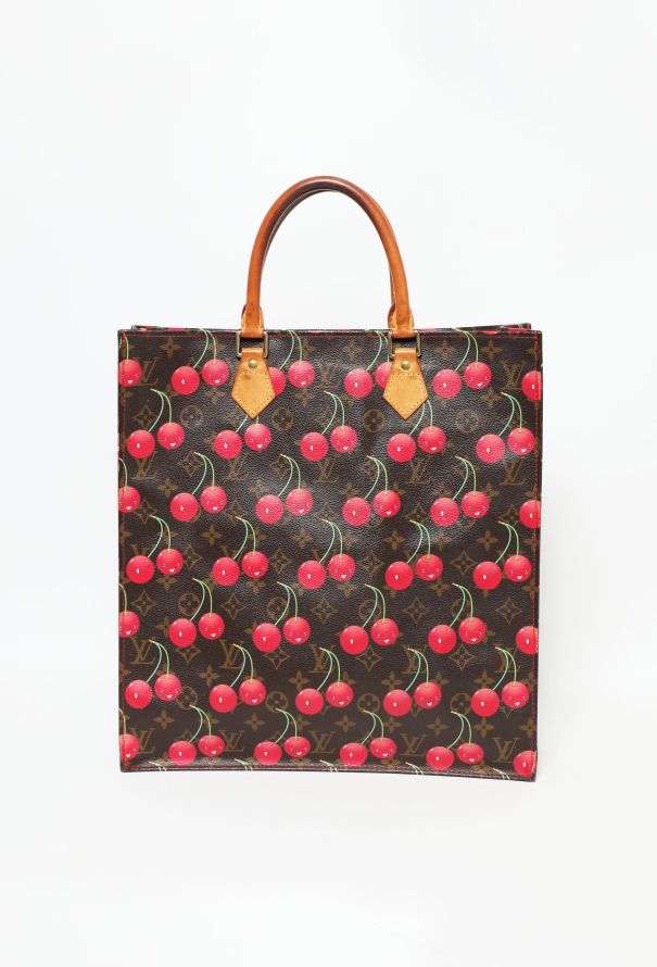 Louis Vuitton x Takashi Murakami 2005 Sac Plat Tote Bag Monogram Cerises  Cherry