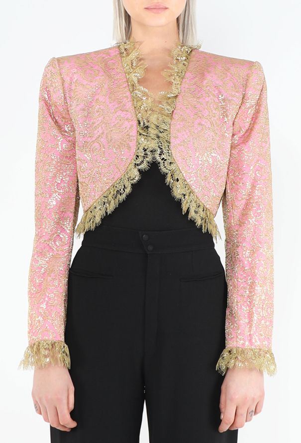 Saint Laurent CAMPAIGN F/W 1987 Lace Bolero Jacket - 3