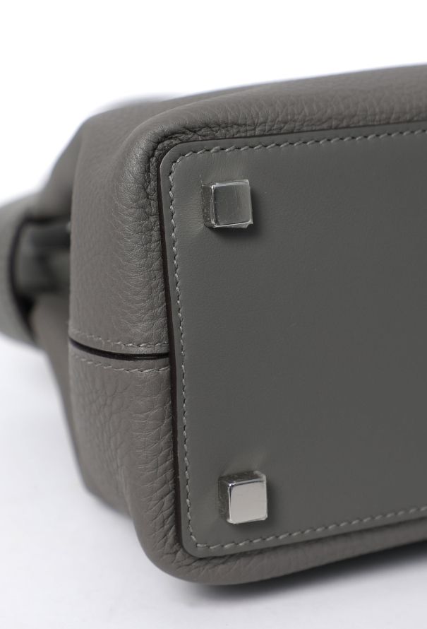 Hermès Gris Meyer Togo Medor Bag - 8