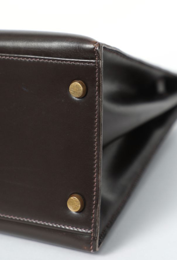 Hermès Vintage '50s Marron Box Kelly Sellier 32 - 11