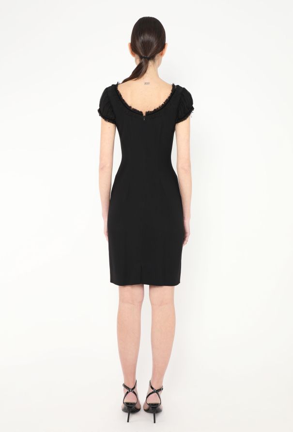 Alexander McQueen 2010 Frayed Ruched Crêpe Dress - 4 Alexander McQueen 2010 Frayed Ruched Crêpe Dress - 4