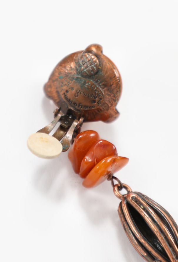 Saint Laurent Vintage Tassel Passementerie Clip Earrings - 4