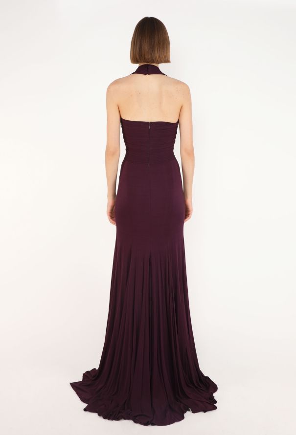 Hervé Leroux Draped Halter Gown - 4