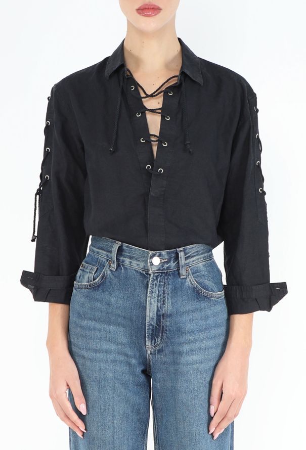 Saint Laurent 2019 Saharan Lace-Up Tunic - 4