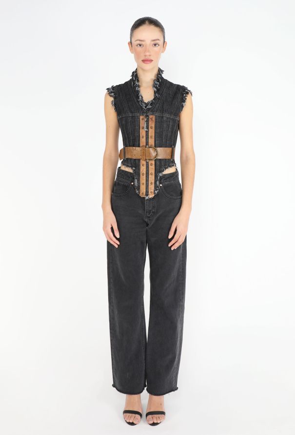 Alexander McQueen RARE S/S 2003 ‘Irere’ Frayed Stay Vest - 3