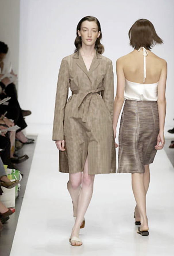 S/S 2001 Yeohlee Gingham Raincoat - 2