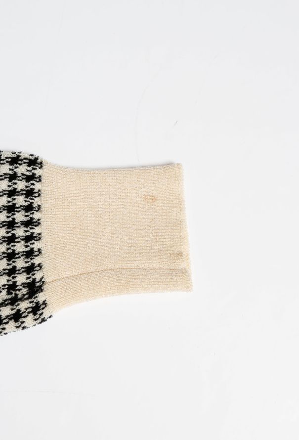 Chloé Houndstooth Ribbed Trim Sweater - 6 Chloé Houndstooth Ribbed Trim Sweater - 6