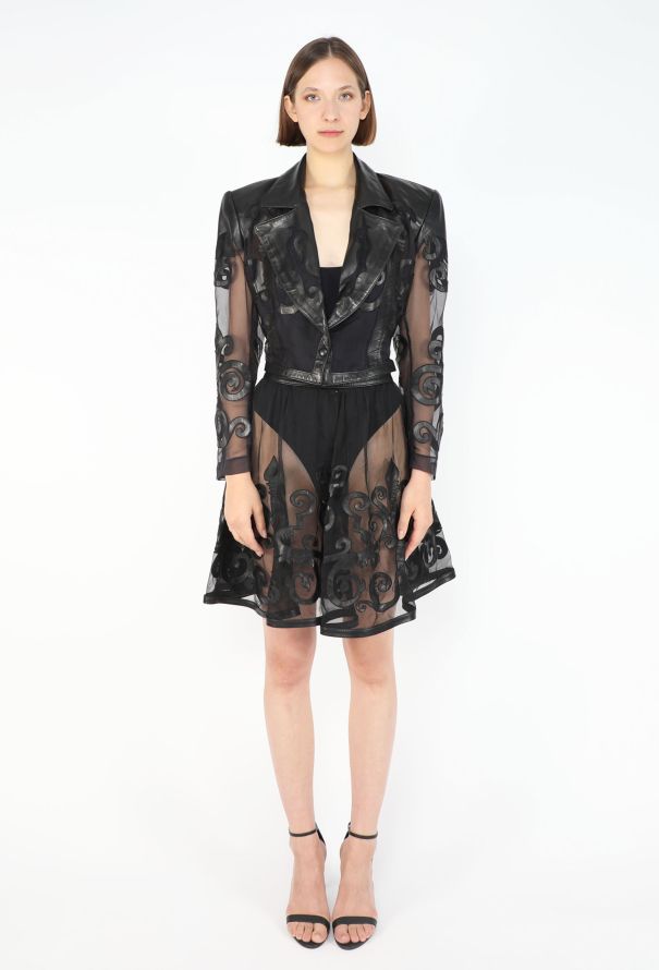 Jitrois Leather Patchwork Ensemble, 1980s - 1
