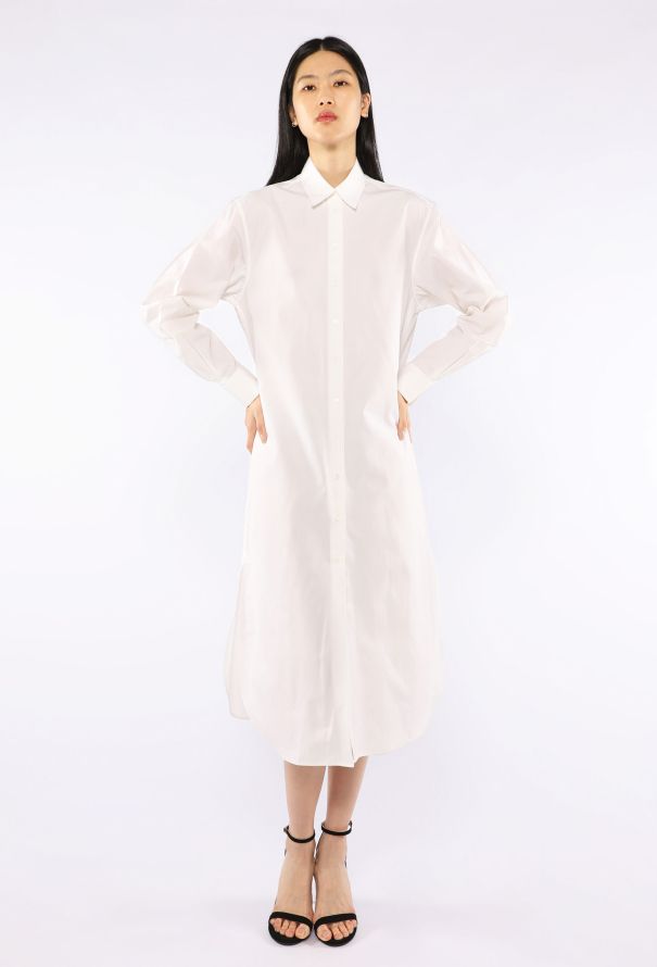 Alaïa Cotton Poplin Shirt Dress - 4