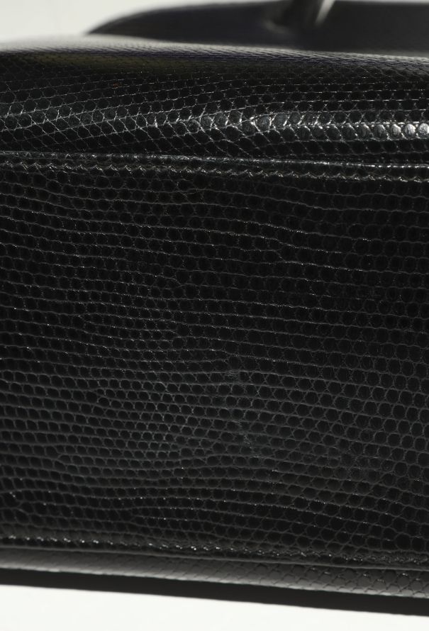 Hermès Black Varanus Niloticus Lizard Dalvi 30 - 14