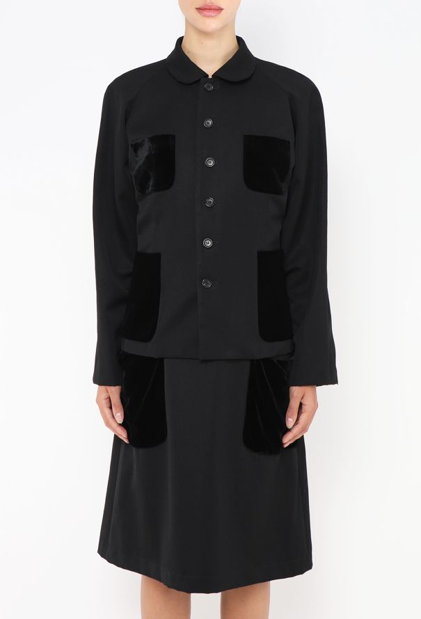 Comme des Garçons '90s Velvet Pocket Mod Ensemble - 6 Comme des Garçons '90s Velvet Pocket Mod Ensemble - 6