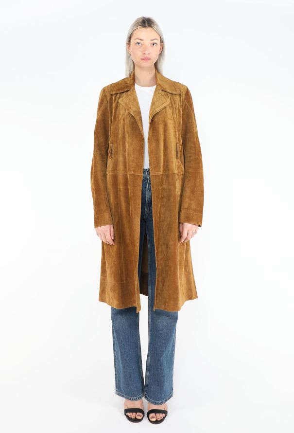 Céline 2014 Suede Belted Trench - 2
