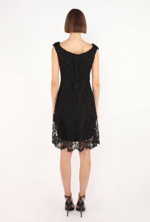 Jacques Fath Lace Bow Dress, 1990s - 4