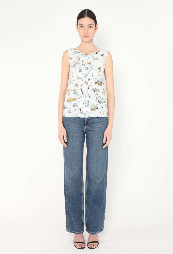 Prada S/S 2012 Automobile Print Top - 3 Prada S/S 2012 Automobile Print Top - 3
