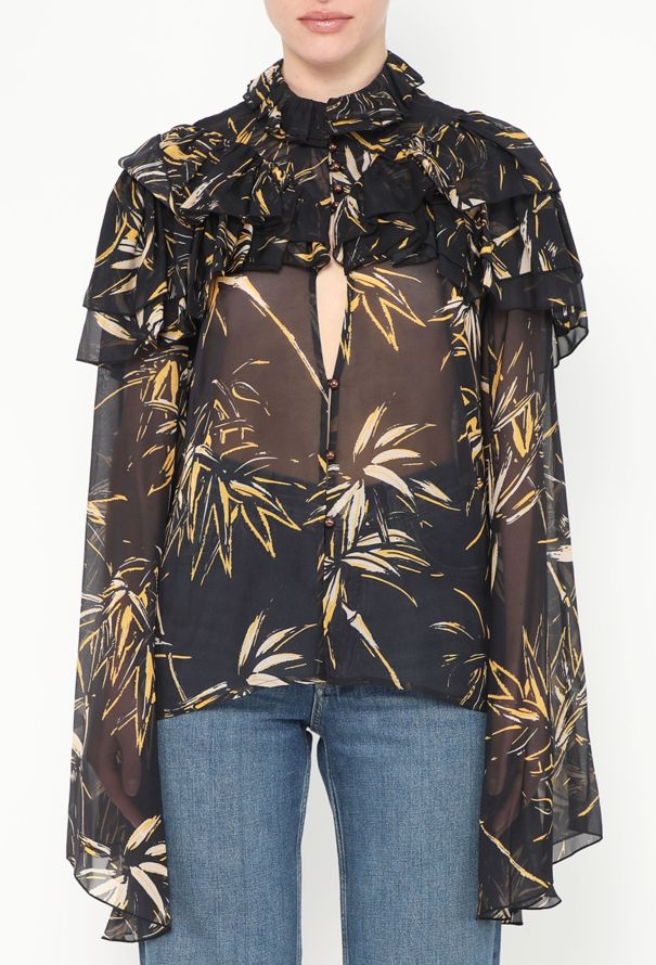 Rodarte S/S 2018 Ruffled Silk Blouse - 1