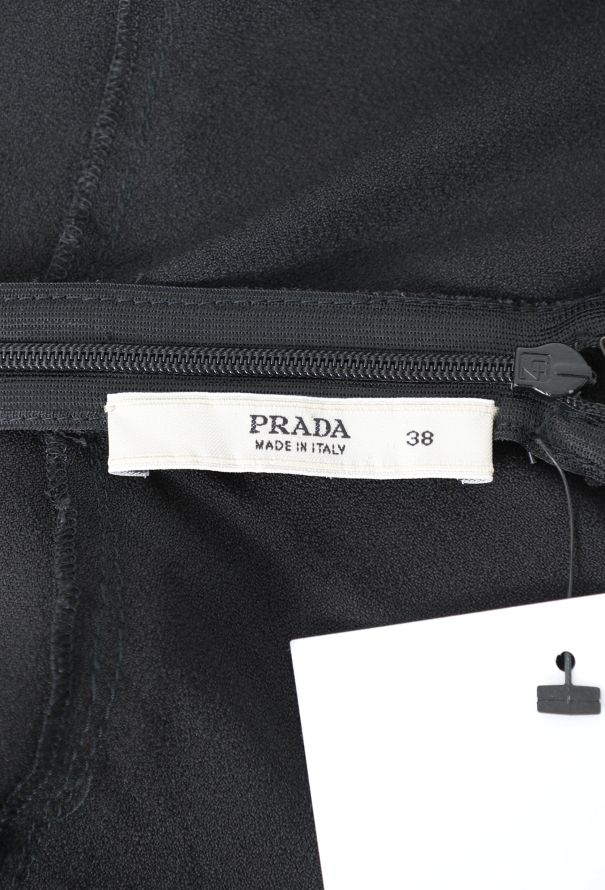 Prada Pleated Crepe Dress - 5