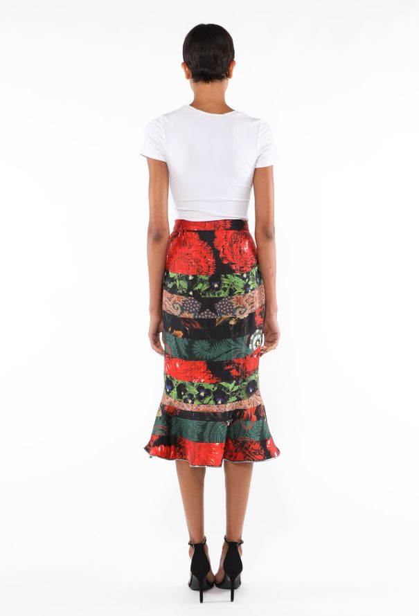 Givenchy Silk Printed Zip Skirt, F/W 2013 - 5